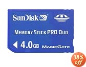 SanDisk SDMSPD-4096-A11 4 GB Memory Stick Pro Duo (Retail Package)