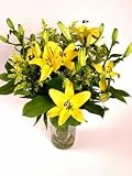 Jubilee Fresh Yellow Lily Bouquet - Mother's Day Fresh Flowers