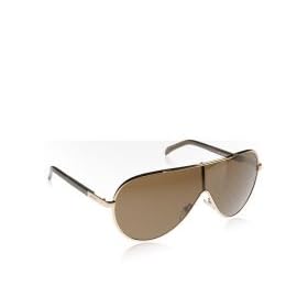 Gucci gold aviator sunglasses with logo-print lenses by Gucci