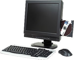 Zubeh&ouml;r: 15 Zoll Tisch LCD PC Demolux Voyager II - Computer und TFT LCD Monitor in einem Geh�use