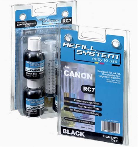 Kompaktanlagen: KMP Refillkit RC7 Refill-System schwarz f�r Tintepatronen im Canon Pixma IP 4200/5200