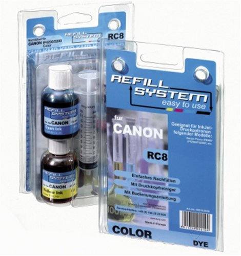 Kompaktanlagen: KMP Refillkit RC8 Refill-System color f�r Tintepatronen im Canon Pixma IP 4200/5200
