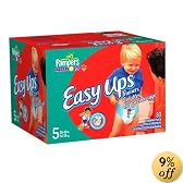 Pampers Easy Ups Trainers for Boys, Size 5 (30-40 Lbs), Value Pack, 80 Training Pants