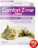 Farnam Comfort Zone Feliway Electric Diffuser with 48-Milliliters Imitation Cat Pheromone
