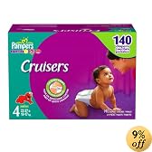 Pampers Cruisers, Size 4 (22-37 Lbs), Economy Plus Pack, 140 Cruisers