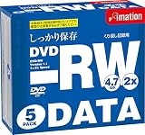 イメーション DVD-RW 4.7GB データ用 5枚パック DVD-RW 4.7PBEx5