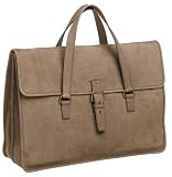 Prada Women's Leather Briefcase,Fumo