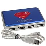 4PORT USB 2.0 Irocks Superman Hub Blue