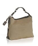 Prada brown logo canvas ID handbag