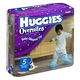 Huggies Overnites Diapers, Step 5 (Up to 27 Lbs), 27-Count Packages (Pack of 2) (54 Diapers)
