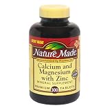 Nature Made Calcium and Magnesium with Zinc Supplement Tablets, 300-Count Bottles (Pack of 3)