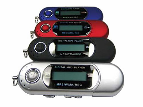 MP3 Player: MP3 Player 512 MB inkl. Radio und USB Stick in blau, 512MB