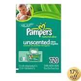 Pampers Baby Wipes Refills, Natural Aloe, Unscented, 770 Wipes