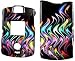 Color Flame on Black - Motorola RAZR V3 V3c V3m Hard Case - Protective Faceplate Cover