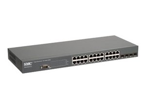 Festplatten: SMC managed Layer2 Gigabit Switch 24xRJ45 10/100/1000 + 4x SFP Slots 1HE