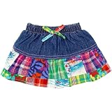 patchwork denim skirt