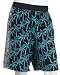 Chaps Men's Swim Trunk with Allover Palm Tree Print, Navy
