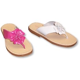 Kid Express Shoes ~ Hawaiian Flower Leather Sandals ~ Maui by A.N.T. Originals