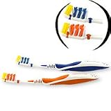 Aquafresh Max-Active Toothbrush Twin Pack, Soft Bristle, Varied Colors, 2-Count Package (Pack of 9)