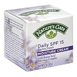 Natures Gate Daily SPF 15 Sunscreen Moisture Cream with Amino Acid Moisture Complex, 2-Ounce Jars (Pack of 3)