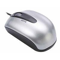 Kamerazubehoer: Benq N300 silber Maus optisch PS/2 + USB 3 Tasten 800 dpi + Tastenrad silber