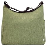 OiOi Pistachio Herringbone Hobo Diaper Bag