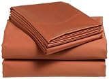 Pinzon 500-Thread-Count Wrinkle Guard Standard Pillowcase Pair, Rust