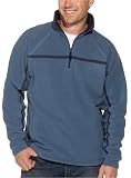 Woodlake Mens Quarter Zip Fleece Jacket with Chest Stripe