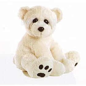 Stuffed Sitting White Woe Bear by Aurora
