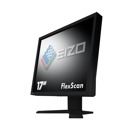Drucker: Eizo S1721SH-BK 17 Zoll TFT Monitor, DVI / analog, grau (Kontrast 1500:1, 25 ms Reaktionszeit)