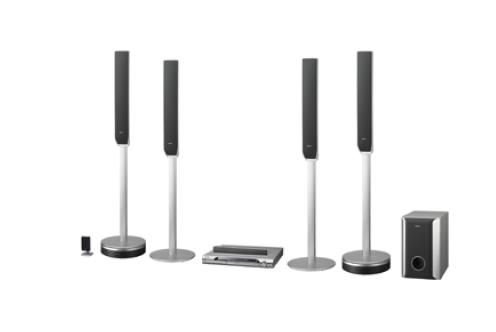 Festplatten: Sony DAV-DZ 810 W Heimkino-System (5x 143W, 565W Subwoofer, HDMI) silber