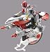 Power Rangers Space Patrol Delta - Patrol Cycle with Figure - Red Uni Force