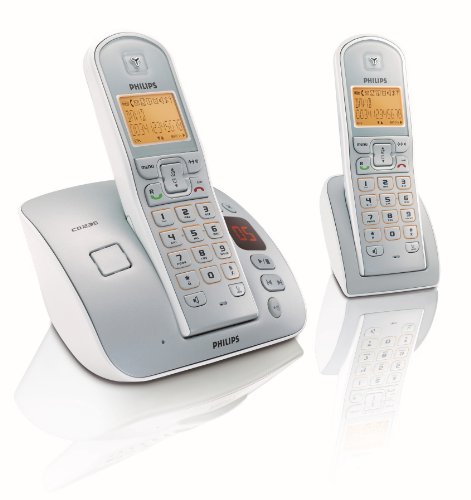 Projektoren: Philips CD 235 Duo mit Anrufbeantworter schnurloses DECT Telefon inkl. 2 Mobilteil
