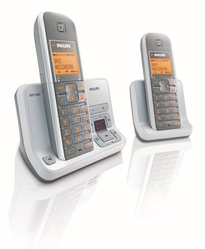 Projektoren: Philips SE 435 Duo mit Anrufbeantworter schnurloses DECT Telefon inkl. 2 Mobilteil