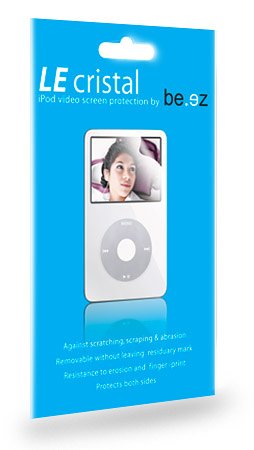 Kamerazubeh&ouml;r: be.ez Schutzfolie LEcristal screenschield f�r iPod Video (vorder & r�ckseite)