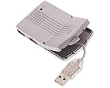 4 Port USB Mini Hub Bus Powered 4 USB Ports In Silver with o Pwr Supl