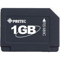Projektoren: PRETEC Dual Voltage Reduced Size Multimedia Card MMCmobile / 1.8V (inkl. Adapter), 1GB RS MMC Speicherkarte (Retailverpackung)