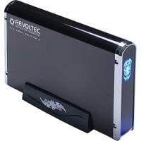 Speicherkarten: REVOLTEC Alu Book Geh�use 3� 1 Lw. S-ATA/USB2.0 Schwarz