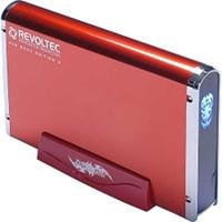 Speicherkarten: REVOLTEC Alu Book Geh�use 3� 1 Lw. S-ATA/USB2.0 rot