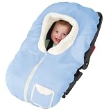Poshpouch&reg; Premium Carrier Cover In Blue Faux Suede And Ivory Faux Fur