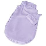 Beddiebye Luxe Zip Around Wearable Blanket And Sleep Cap In Luxurious Double Sided Lilac Velboa