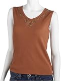 Kikit Womens Floral V-Neck Tank with Floral Print
