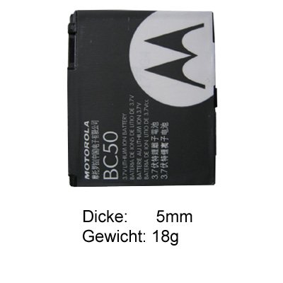 Festplatten: SBM Original BC50 MOTOROLA Akku Li-ion 3,7V 700 mAh f�r MOTOROLA L2/C261/V3X//L6/L7