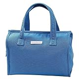 Elegant Baby 100% Cotton Canvas Blue Mini Tote With Removable/Cleanable Vinyl Line
