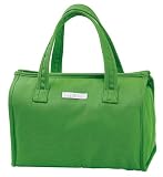 Elegant Baby 100% Cotton Canvas Green Mini Tote With Removable/Cleanable Vinyl Line
