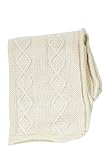 Elegant Baby 100% Cotton Natural Hand Knitted Blanket 32" X 32"