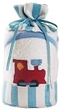 Elegant Baby "Choo Choo" 100% Cotton Hooded Towel And Washcloth Set.