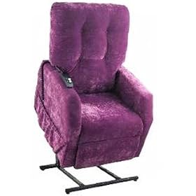 Lift Chair Bogart Button Back - Rose With Heat Massage by 