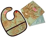 2 Red Hens Bib & Burp Cloth Set, Seymour