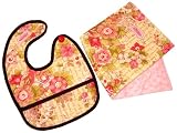 2 Red Hens Bib & Burp Cloth Set, Strawberry Shortcake